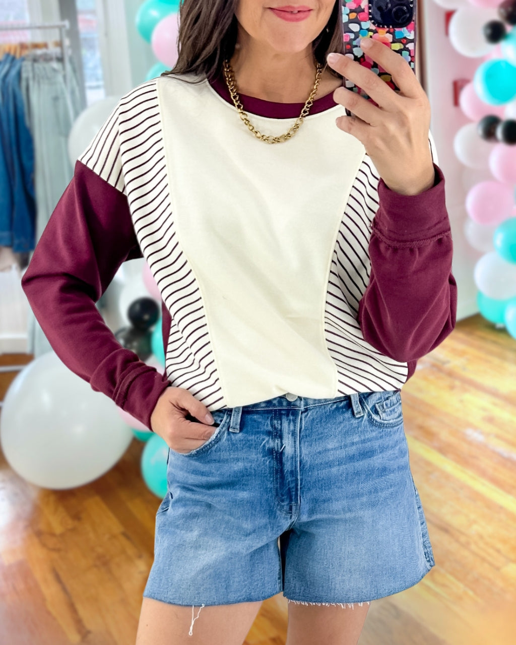 Cozy Playful Striped Pullover