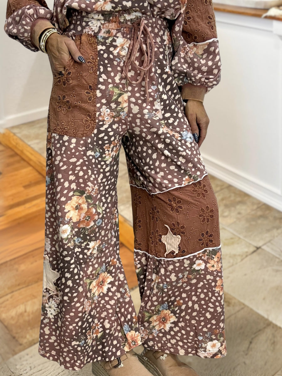Animal Print Floral Patchwork Set
