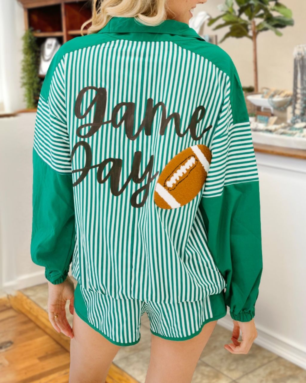 Gameday Embroidered Stripe Set