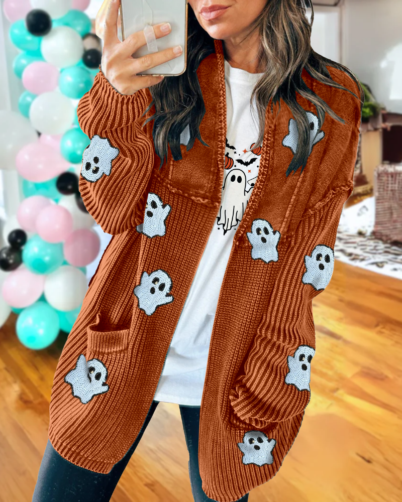 Ghost Sequin Knit Cardigan