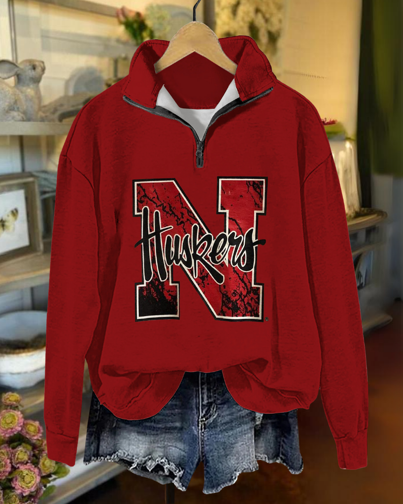Nebraska Huskers Half Zip Sweatshirt