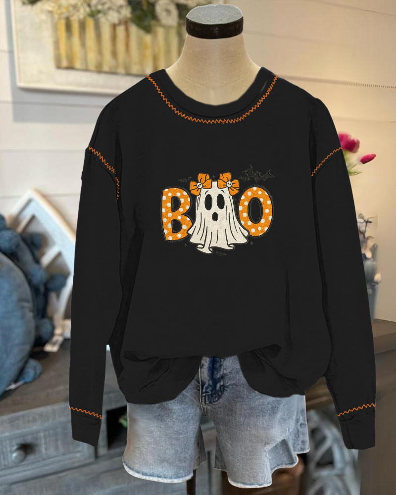 Cute BOO Ghost Sweatshirt