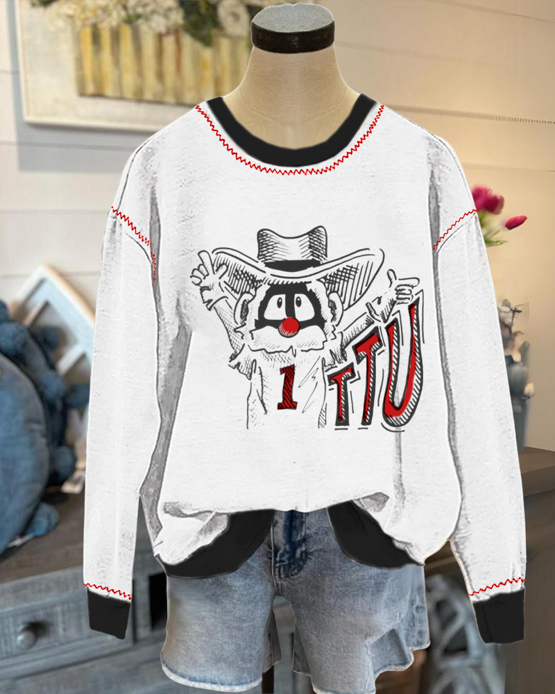 Texas Tech Contrast Trim Sweatshirt