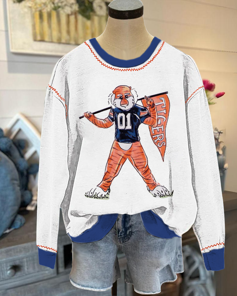 Auburn Tigers Contrast Trim Sweatshirt