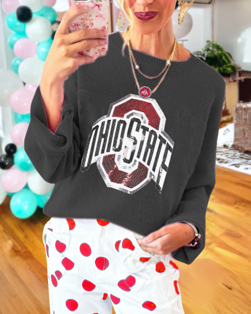 OHIO State Sequined Sweater