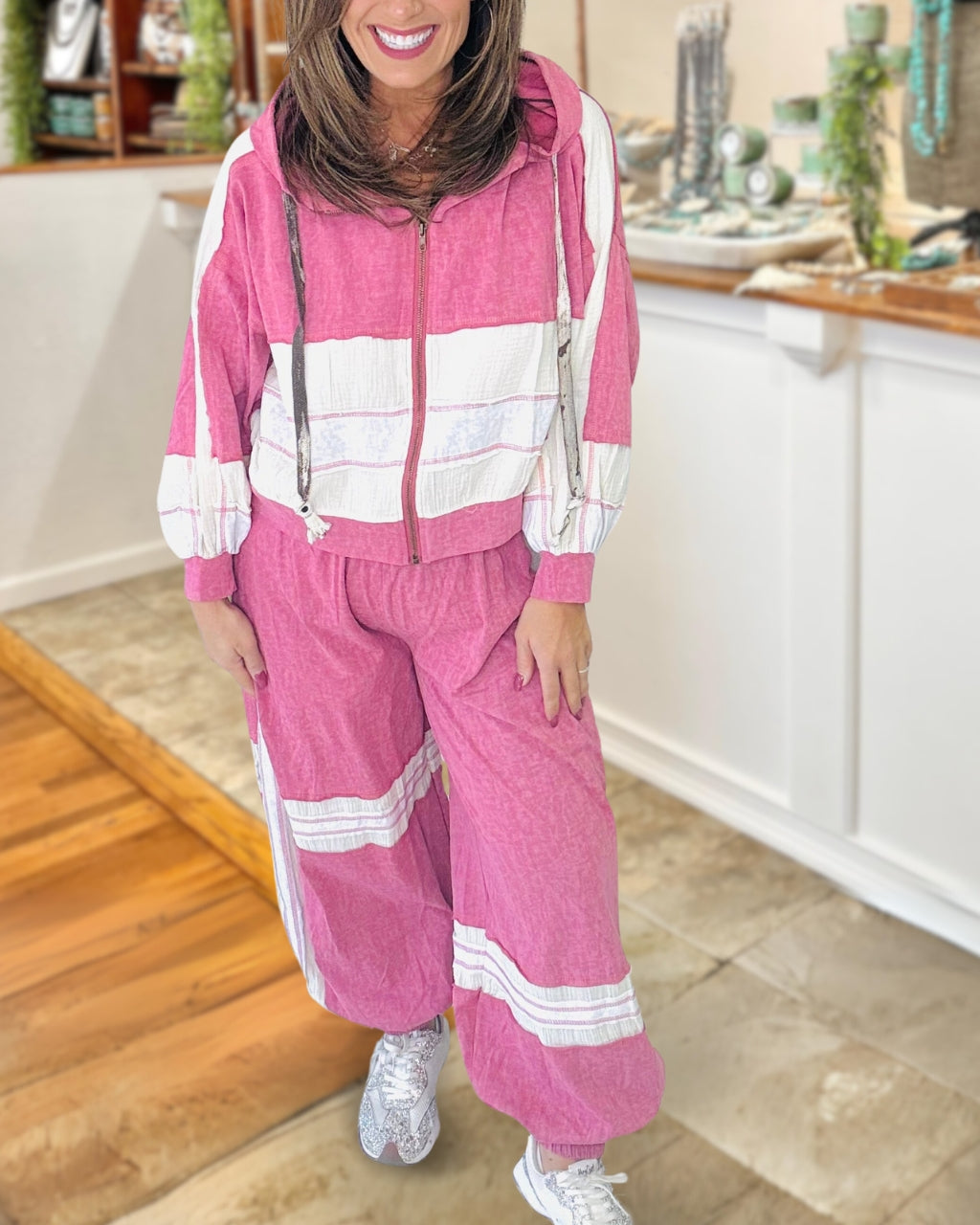 Casual Chic Patchwork Joggers