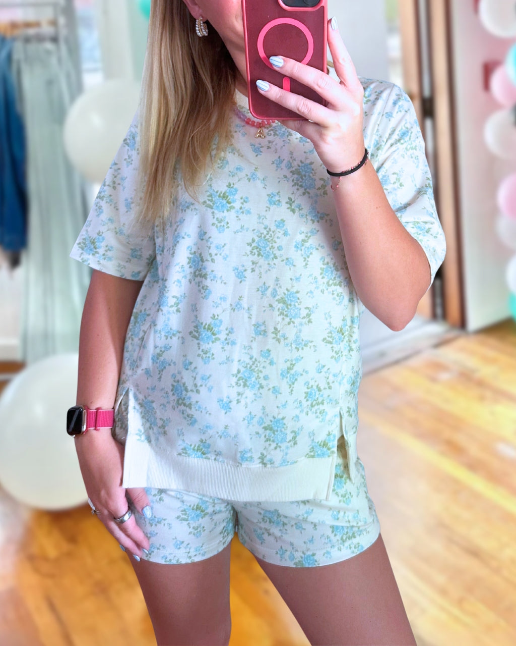 Fresh Stylish Floral Shorts Set
