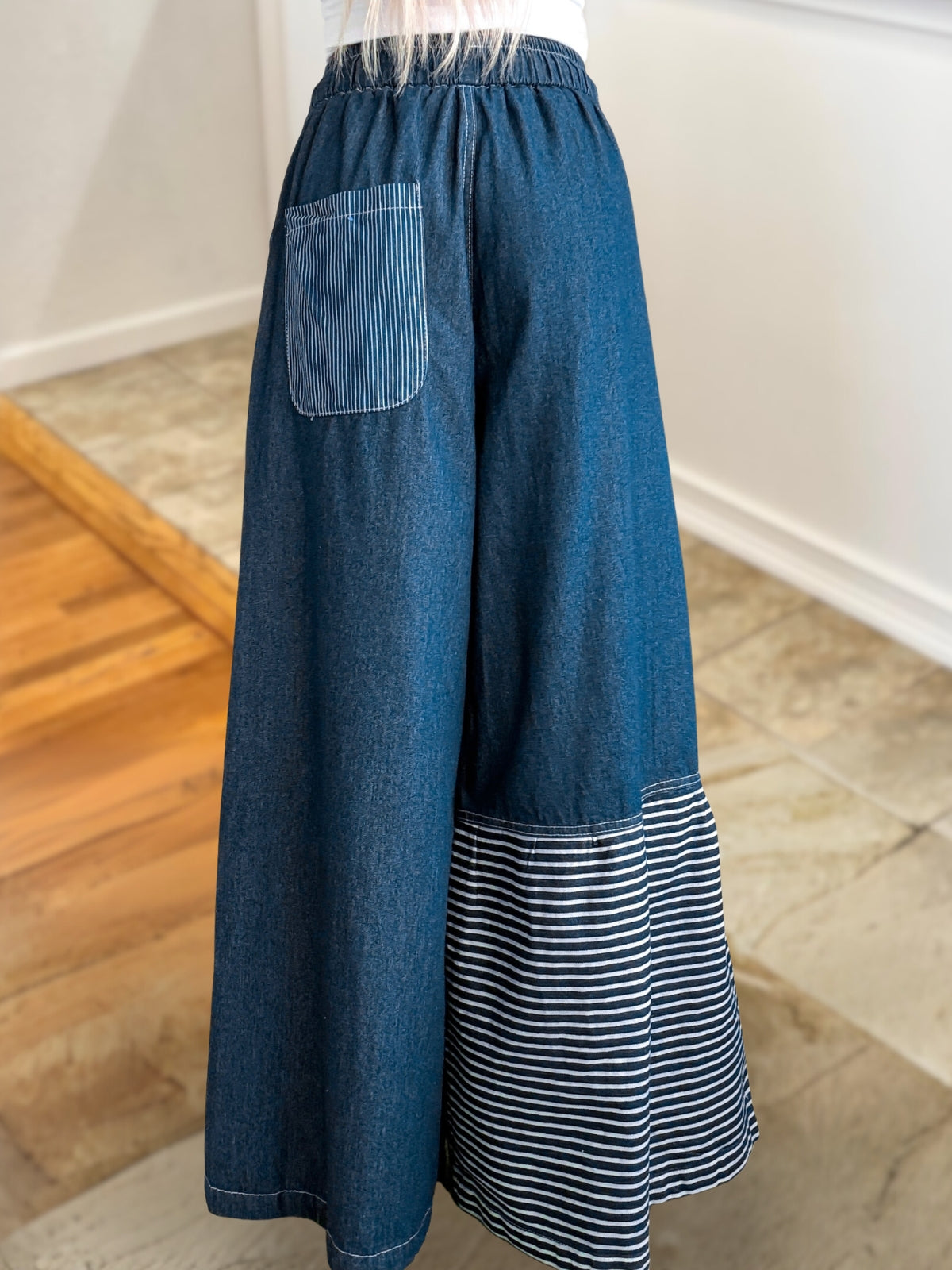 Star Appliqué Embroidered Patchwork Jeans