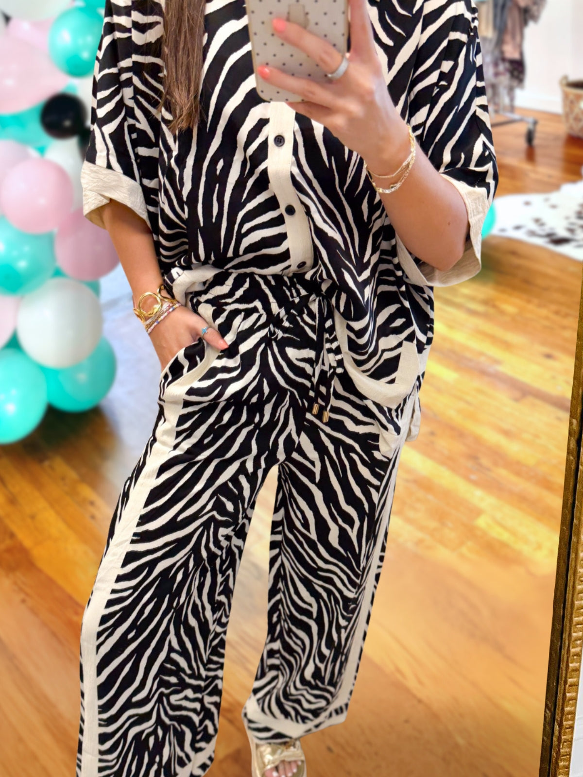 Chic Zebra Print Set