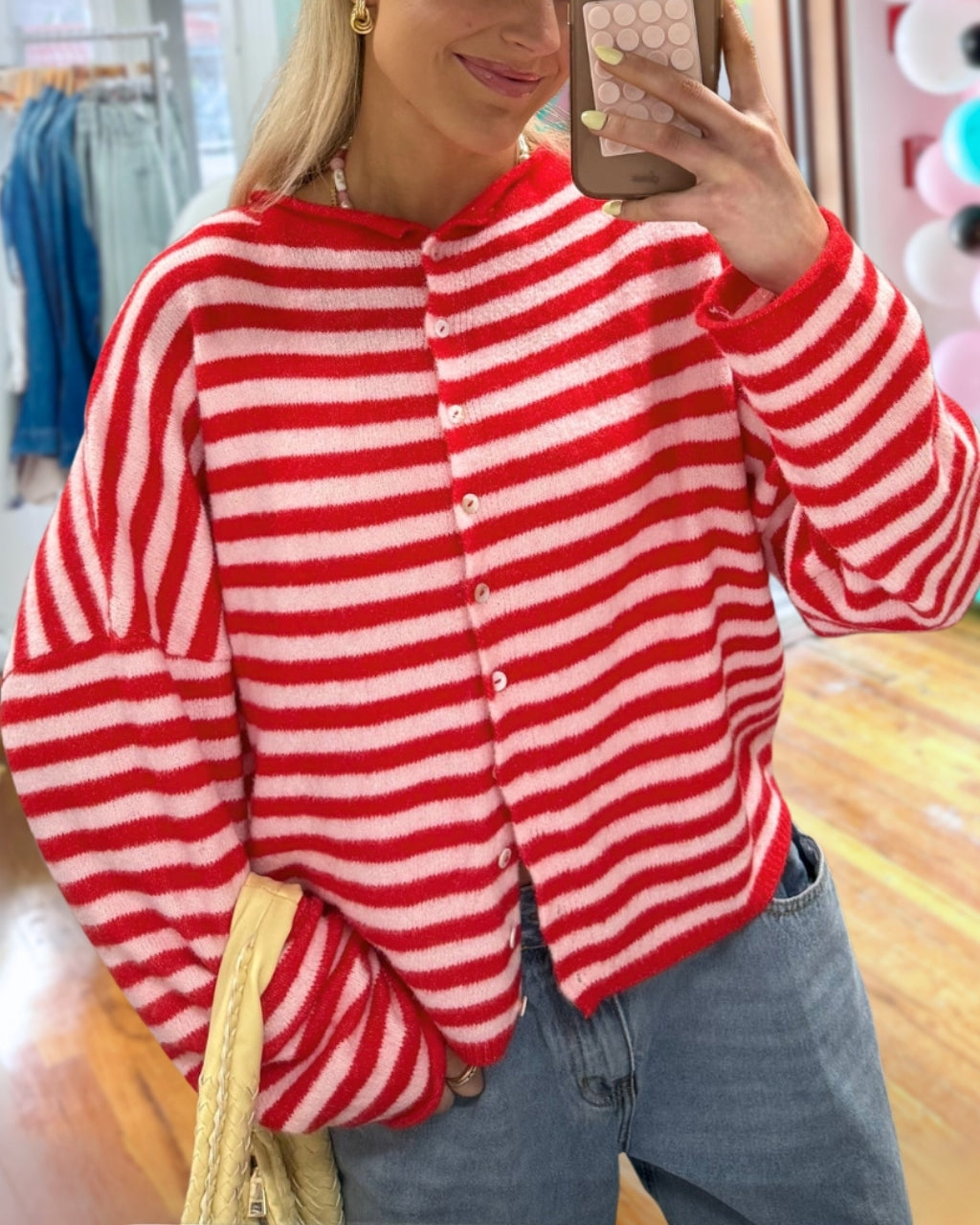 Casual Simple Striped Cardigan