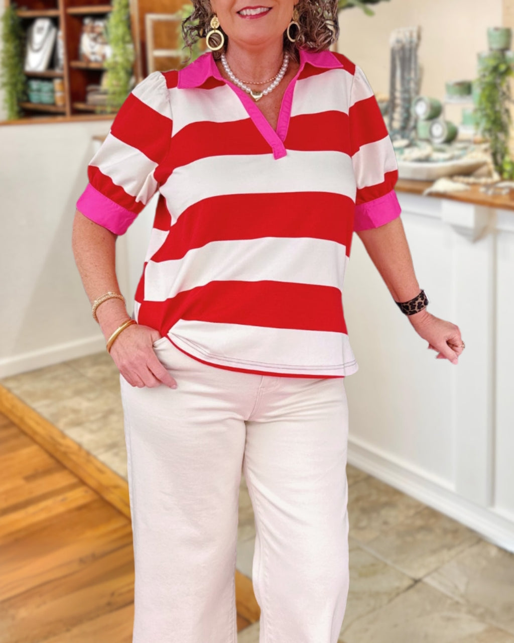 Bold Stripe Statement Top