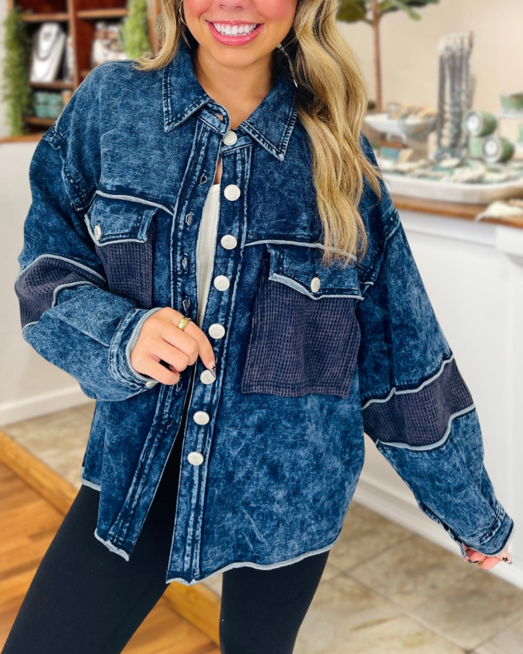 Vintage Textured Denim Jacket