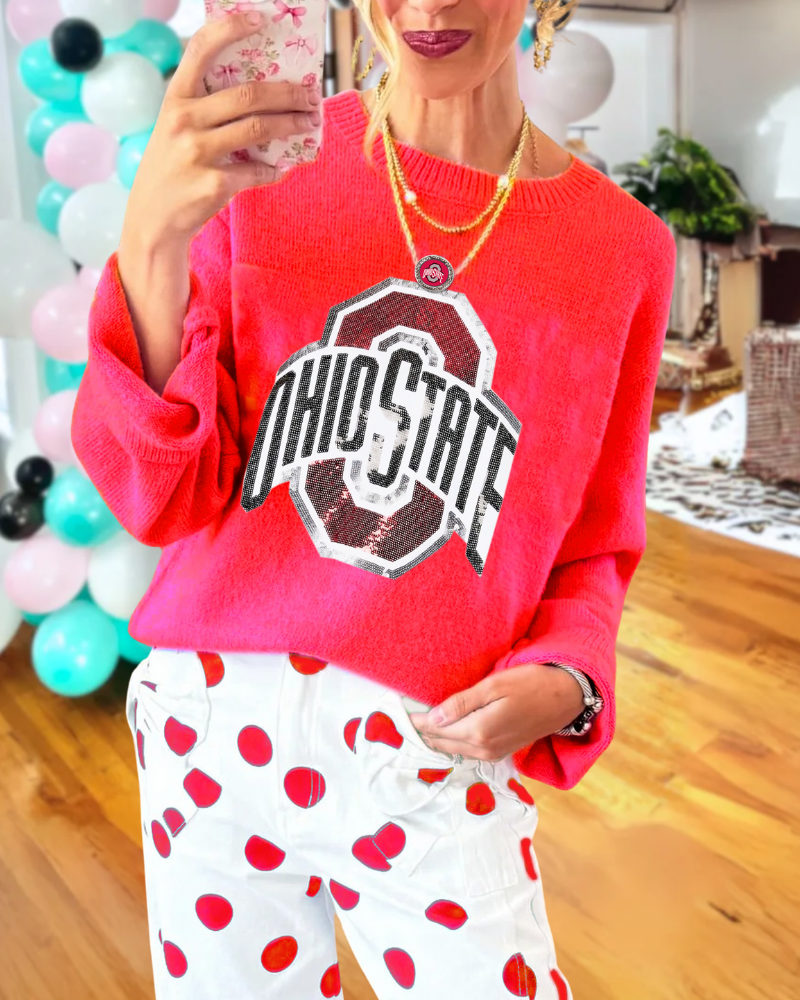 OHIO State Sequined Sweater