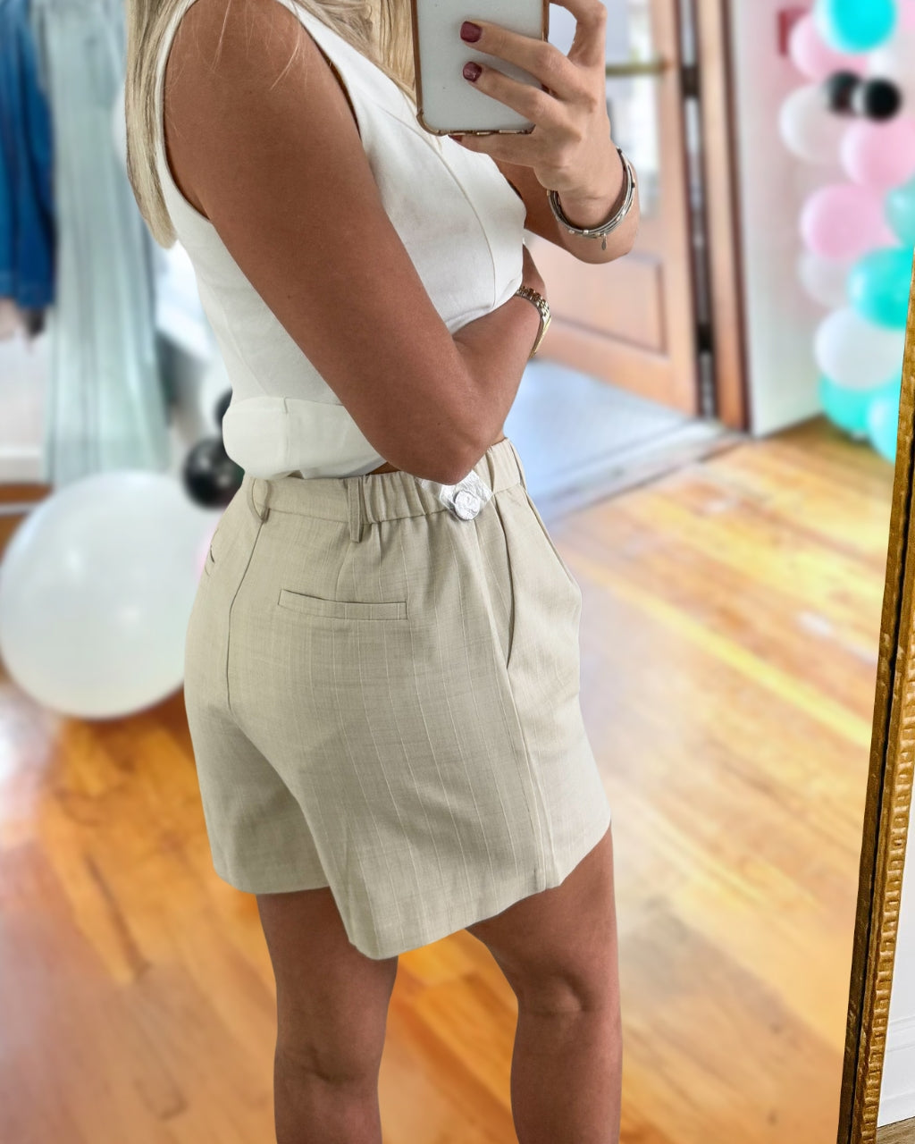 Minimalist Cotton-Linen Shorts
