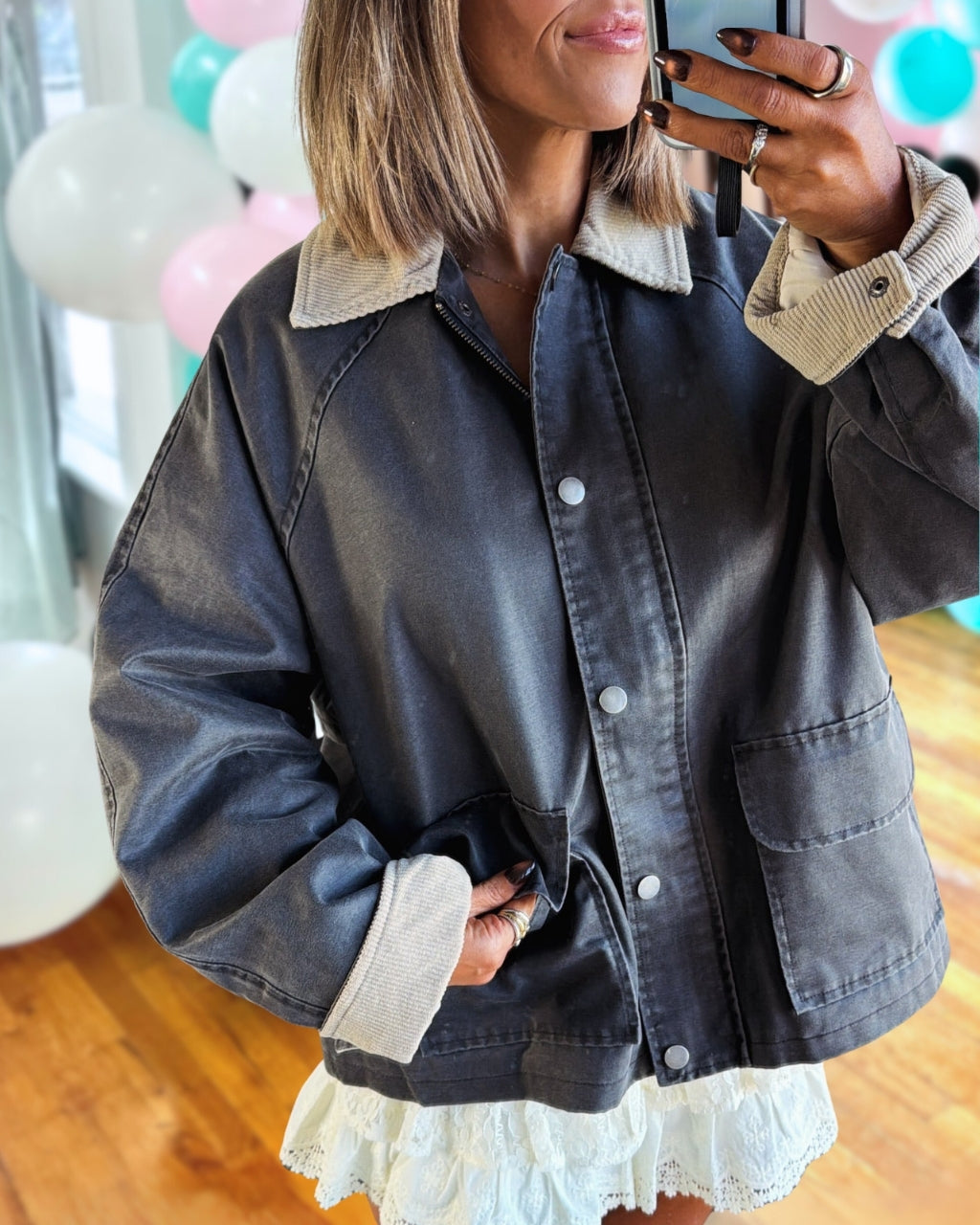 Retro Patchwork Work Jacket