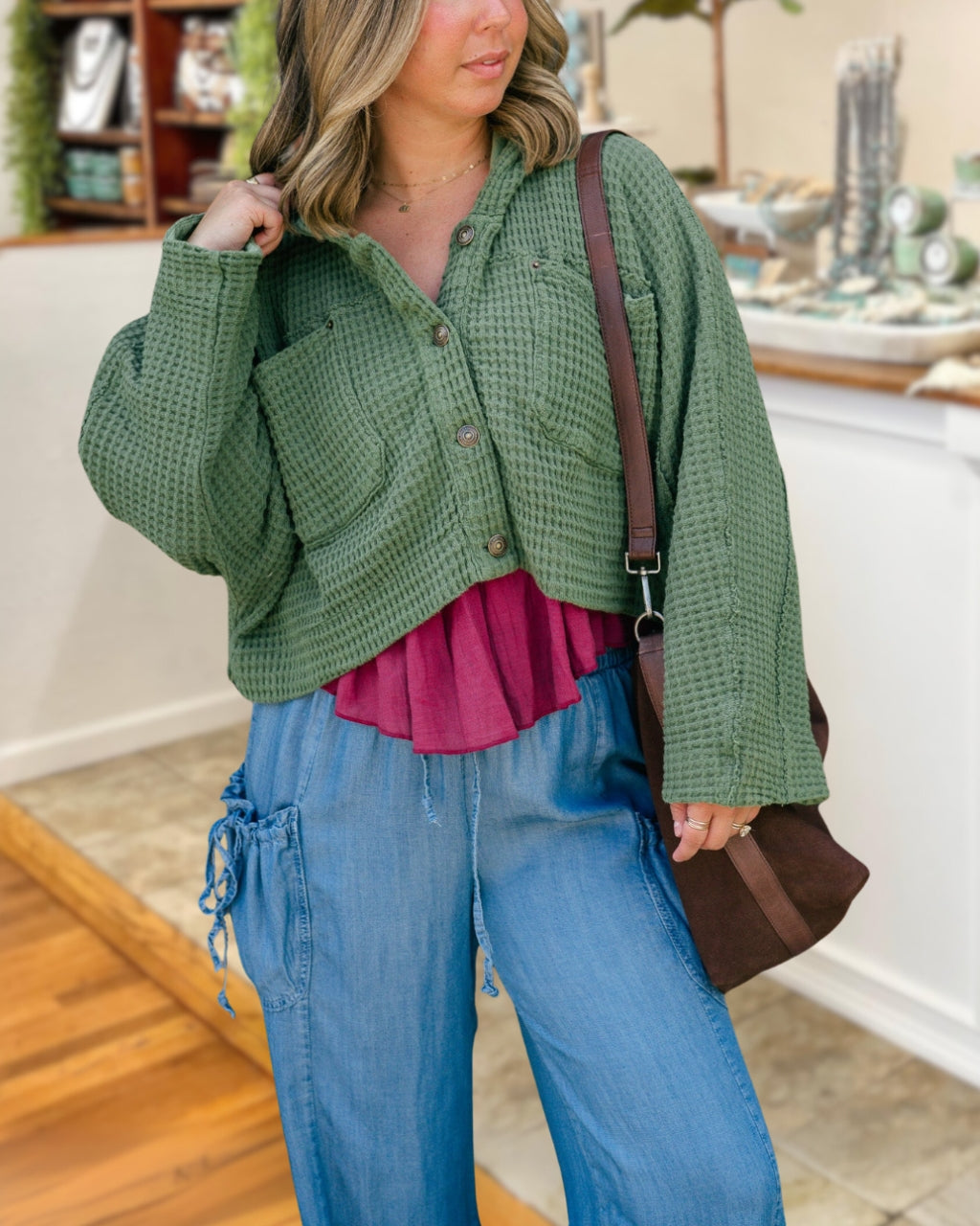 Waffle Loose Top