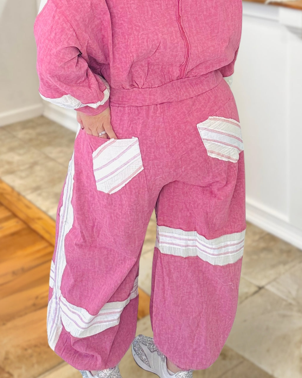 Casual Chic Patchwork Joggers