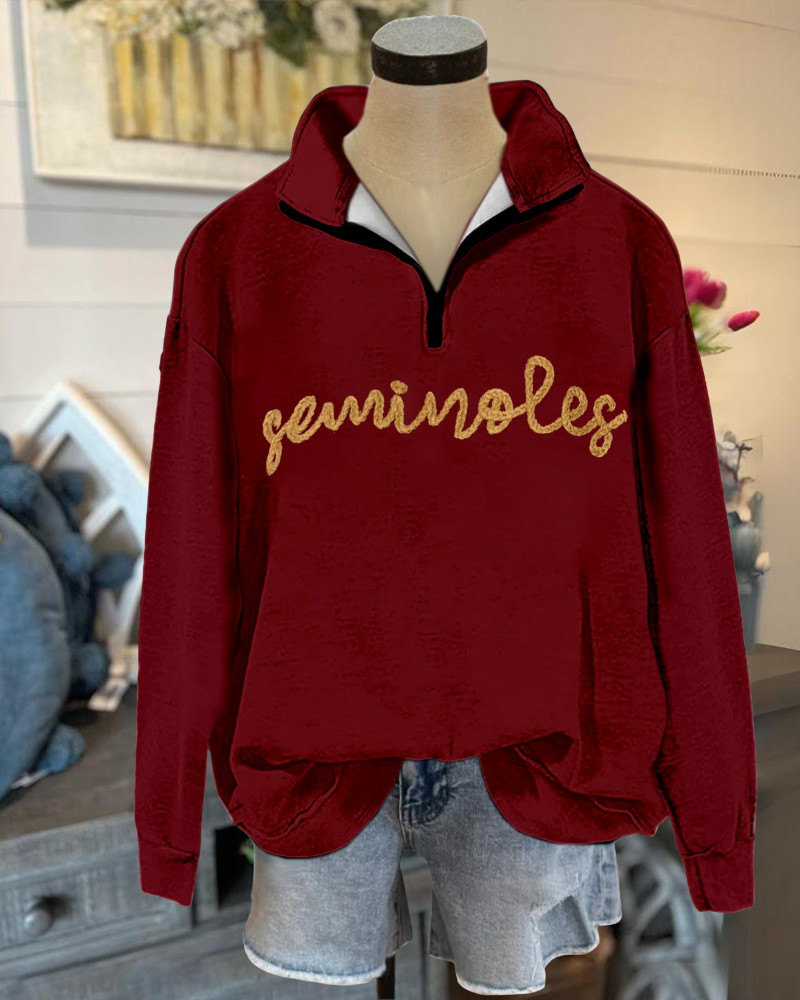 FSU Seminoles Embroidered Half-Zip Pullover