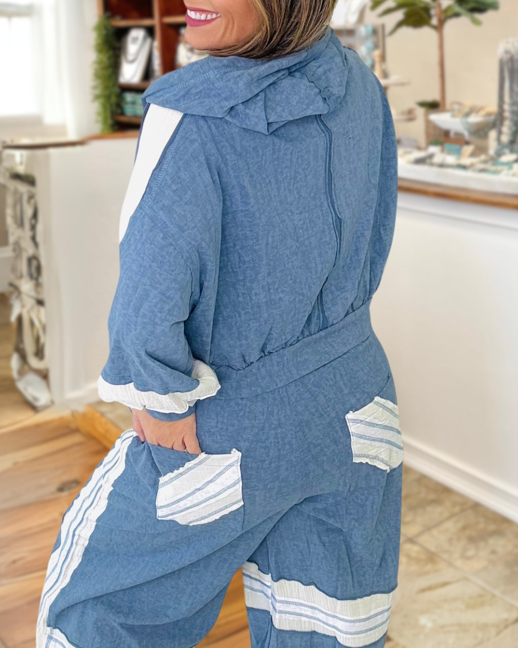 Cozy Oversized Color Block Hoodie