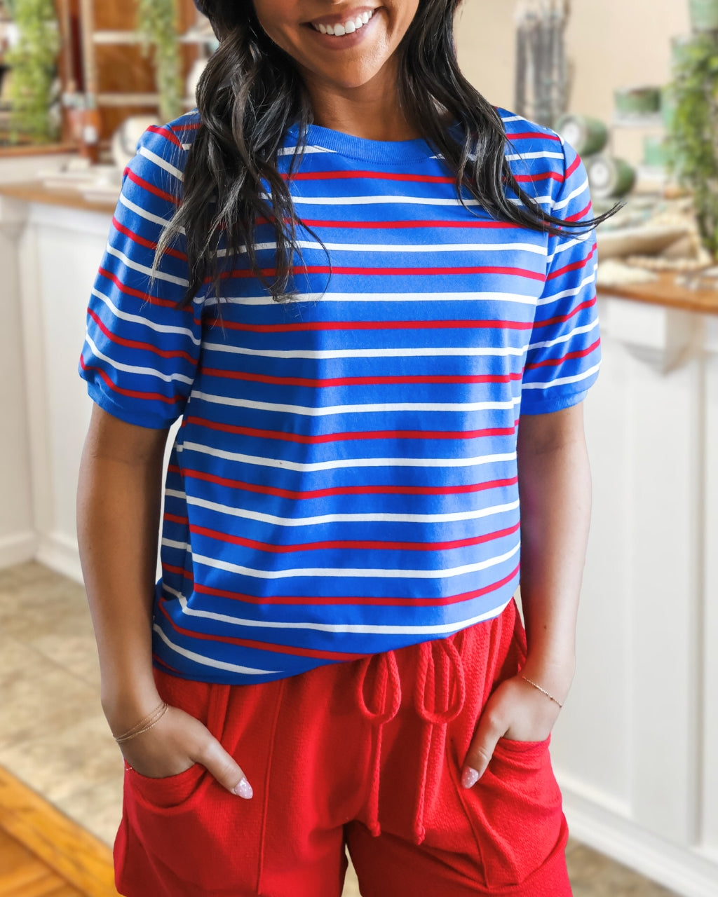 Color-block Striped T-shirt