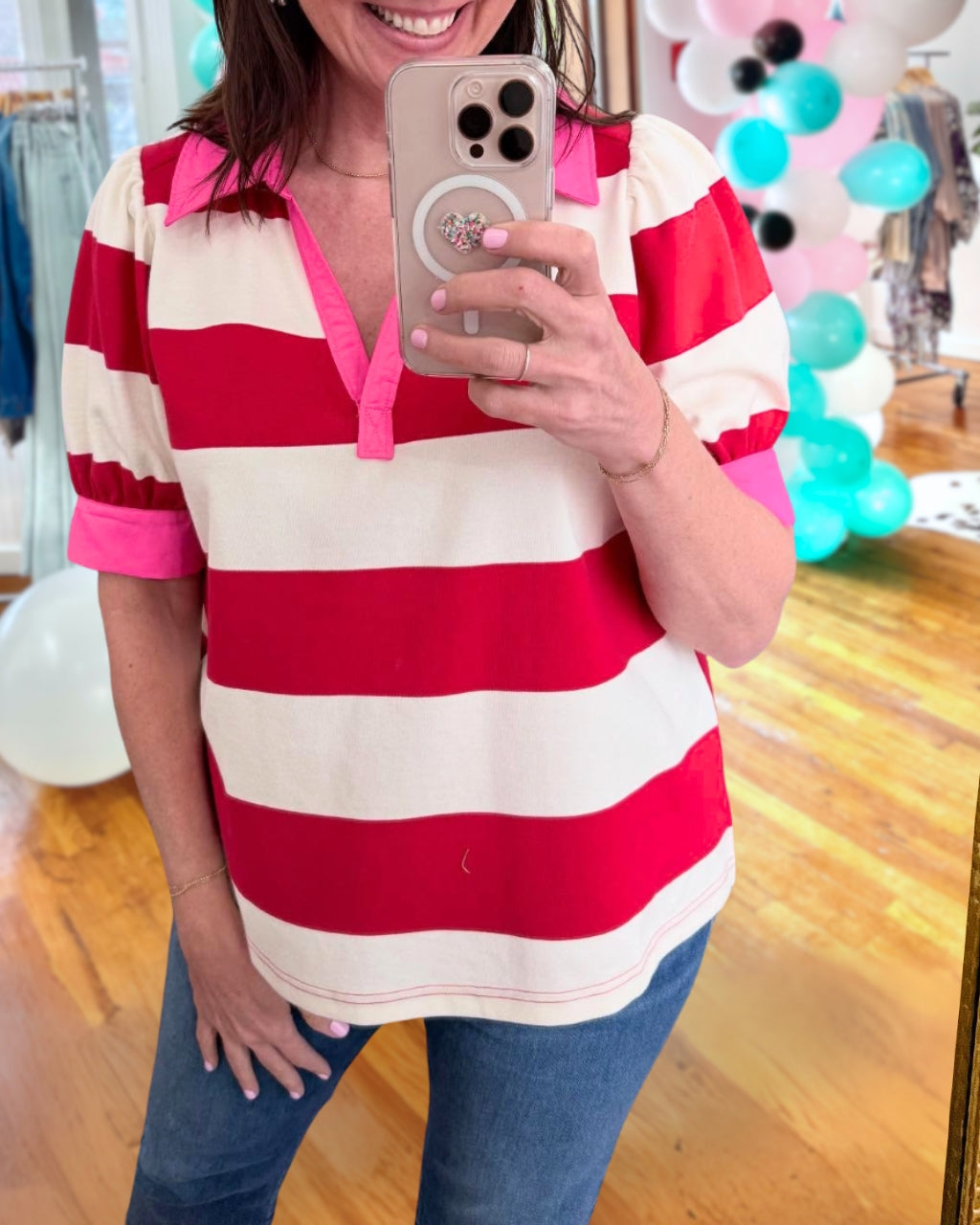 Bold Stripe Statement Top