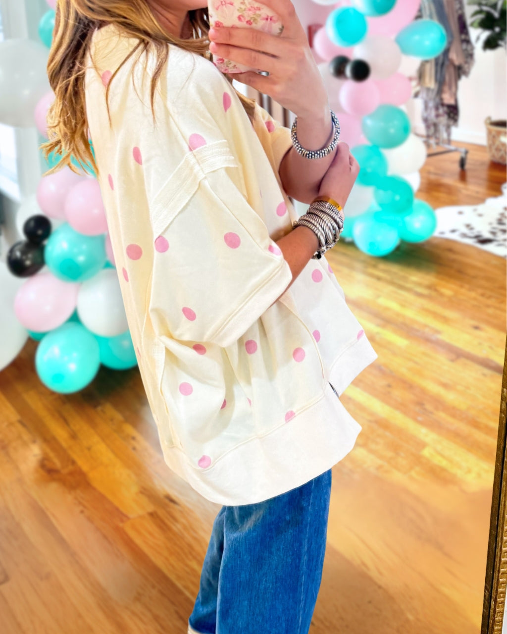 Oversized Polka Dot T-Shirt