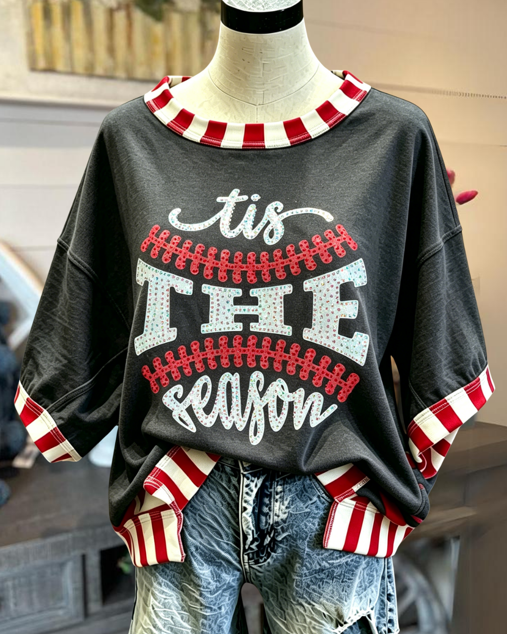 "Tis the Season" Baseball Tee