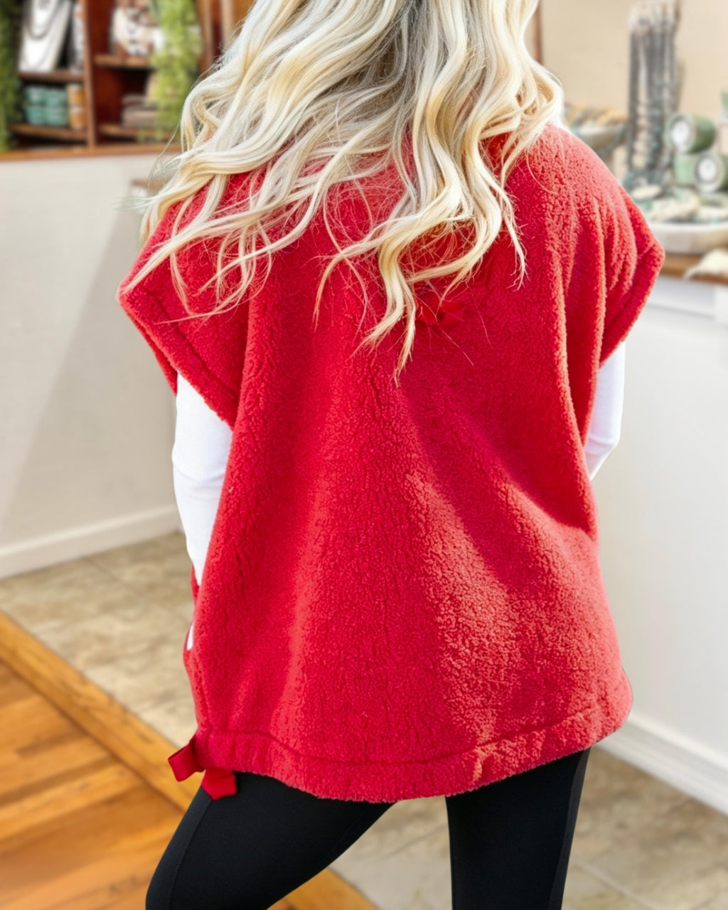 Casual Loose Fit Sherpa Vest