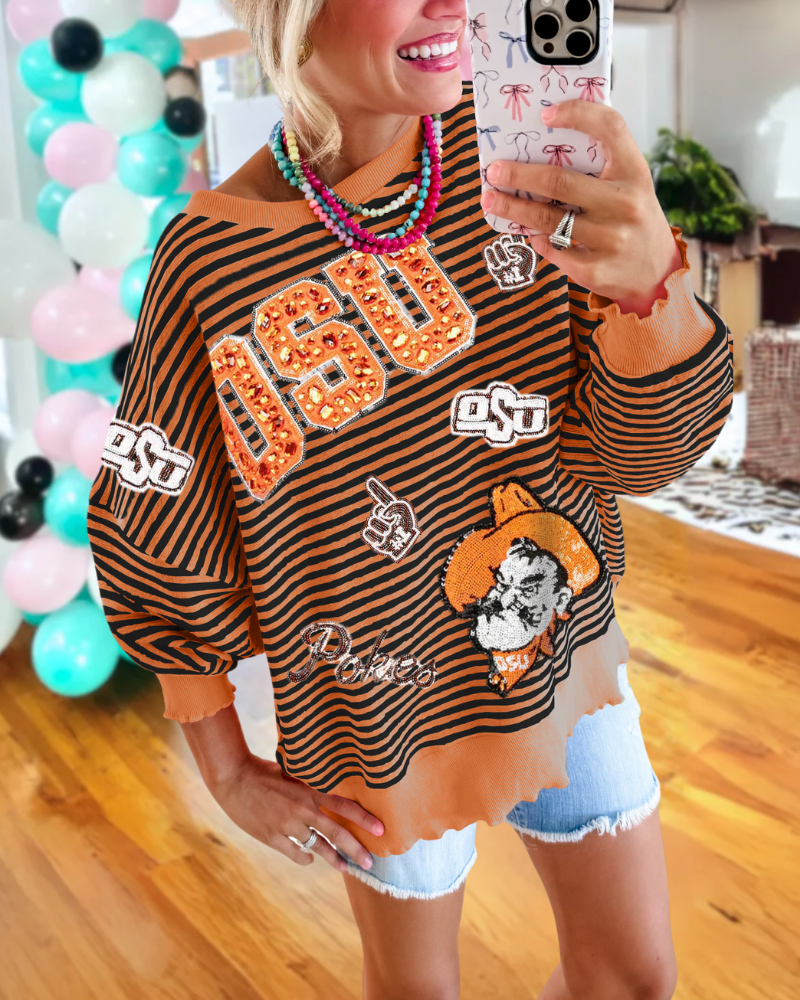 Oklahoma State Cowboys Sequin Sweatshirt