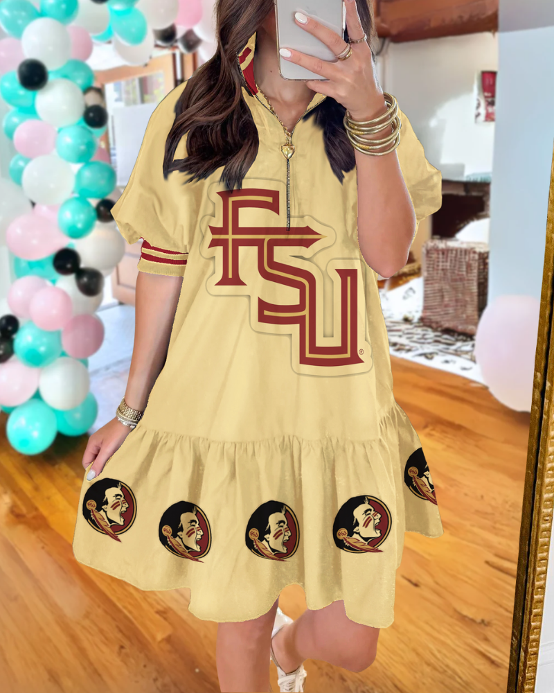 FSU Seminoles Half-Zip Dress