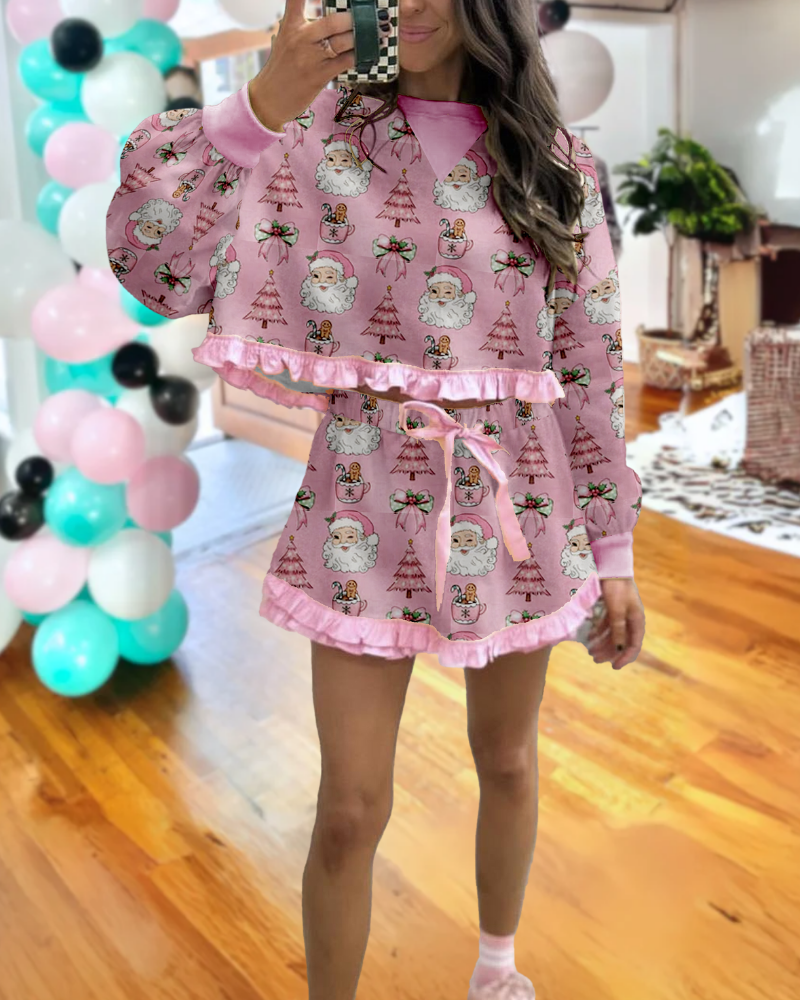 Sweet Santa Claus Skirt Set