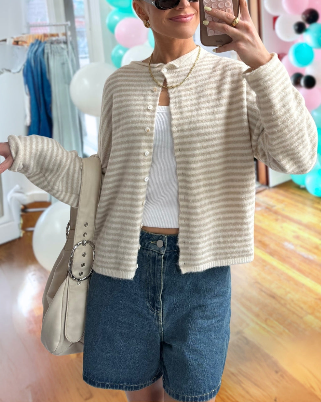 Casual Simple Striped Cardigan
