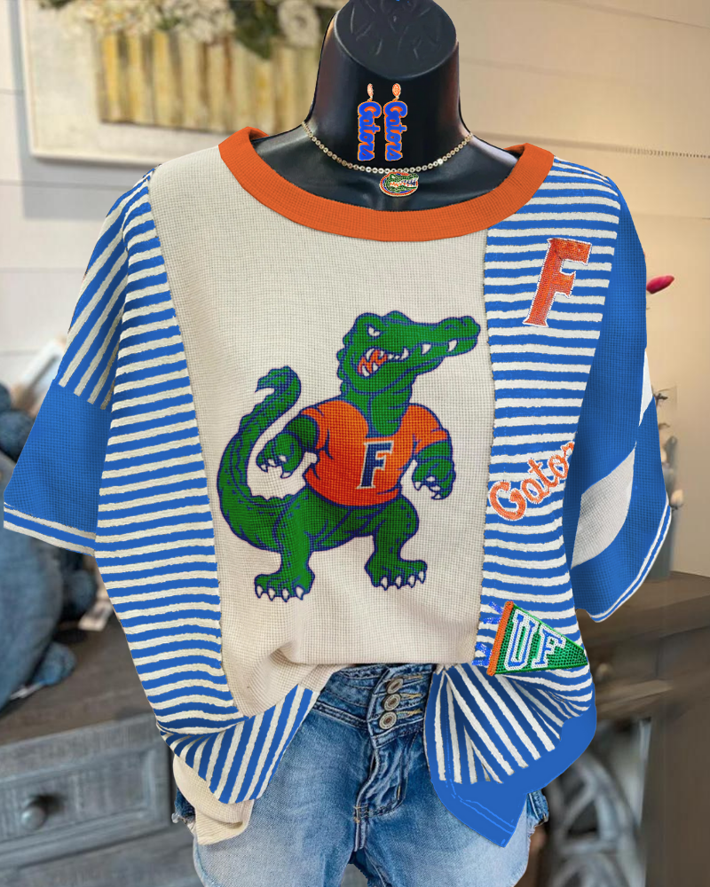 Florida Albert Sequin Striped T-shirt
