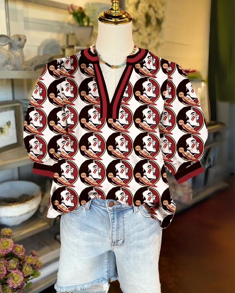 FSU Seminoles Logo Satin Top