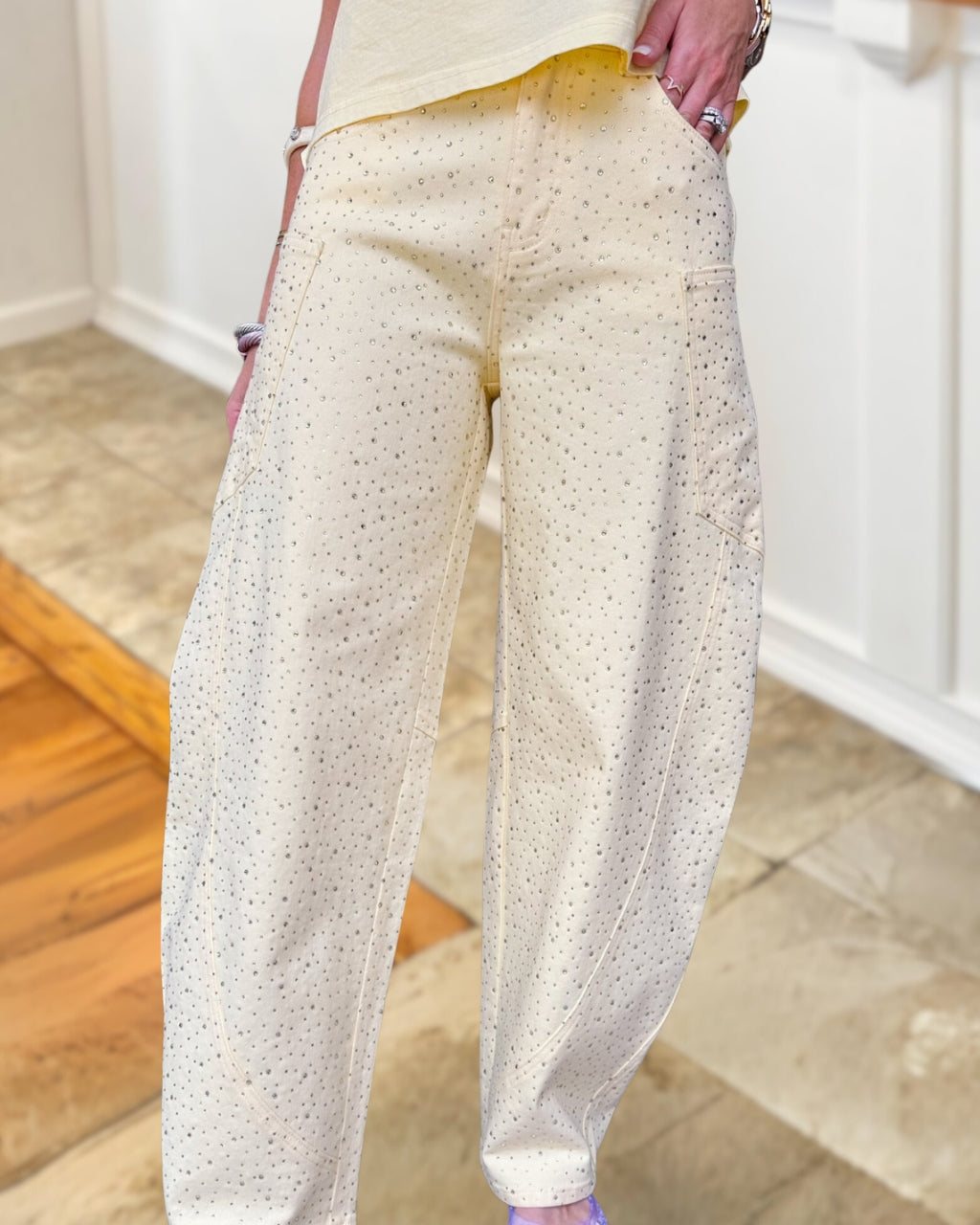 Stylish Sparkly Rhinestone Pants