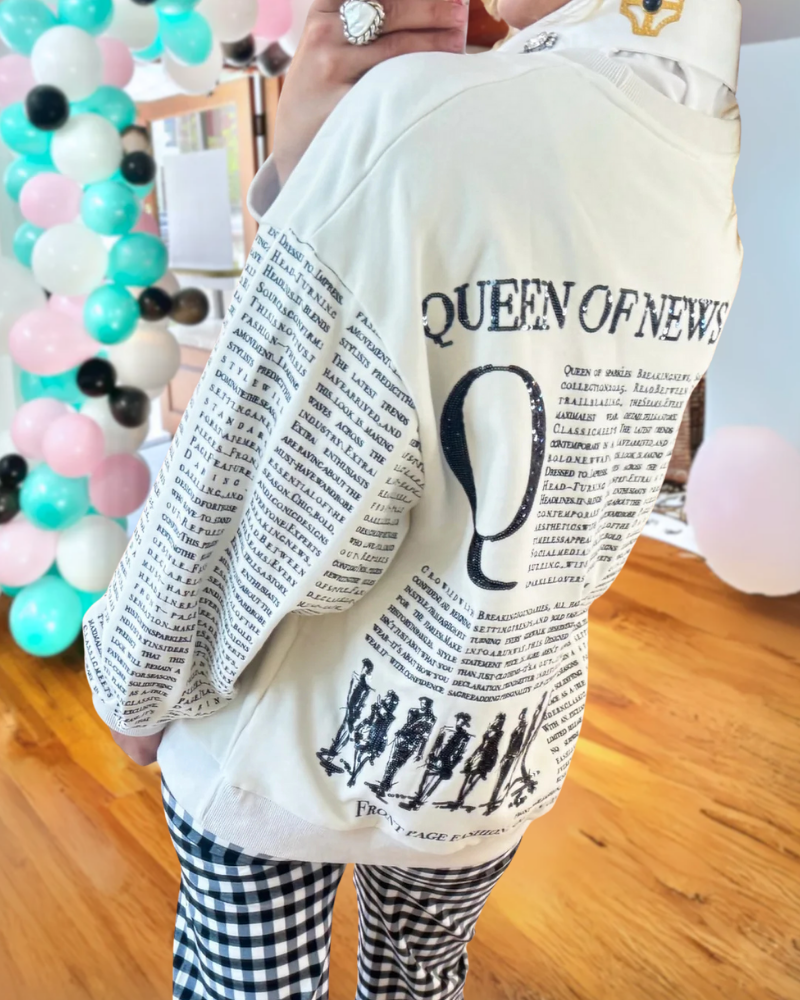 Chic Newspaper Crewneck Sweatshirt