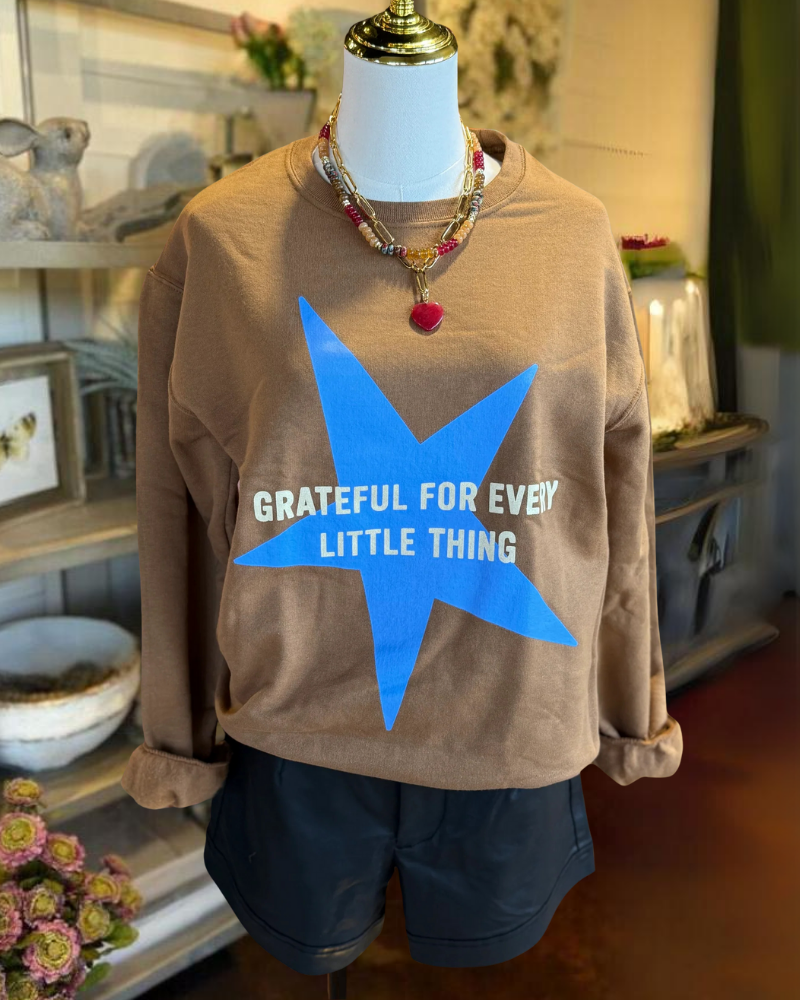 Thanksgiving Star Crew Neck Top