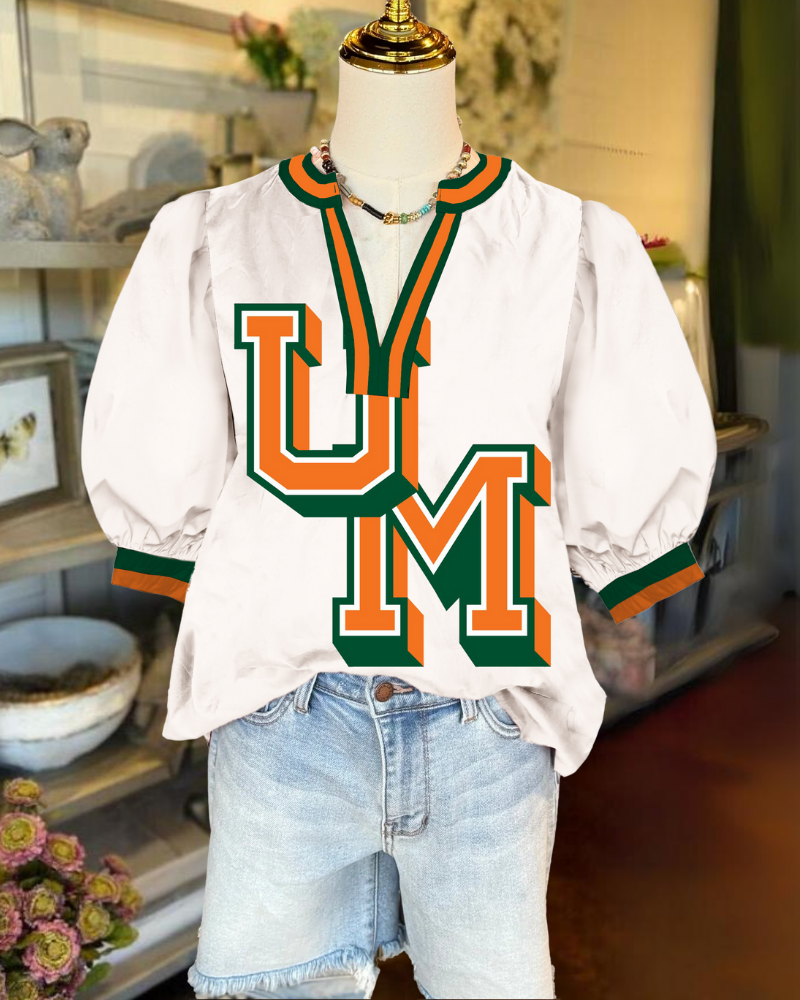Miami Stripe Trimmed Satin Top