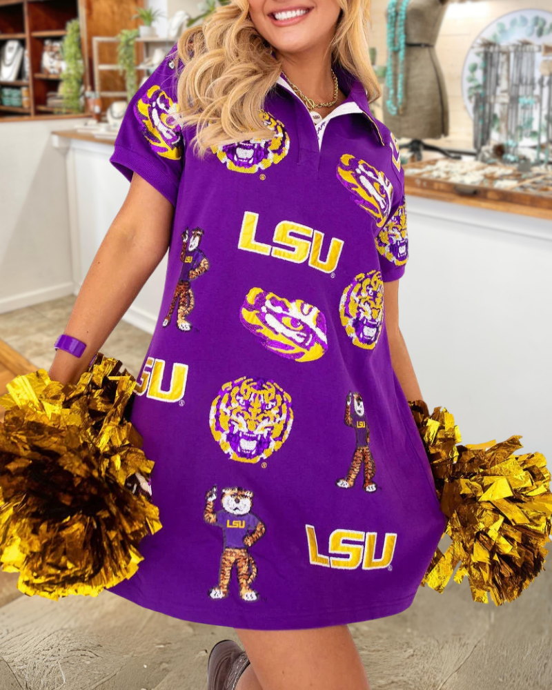 LSU Tigers Sequined Mini Dress