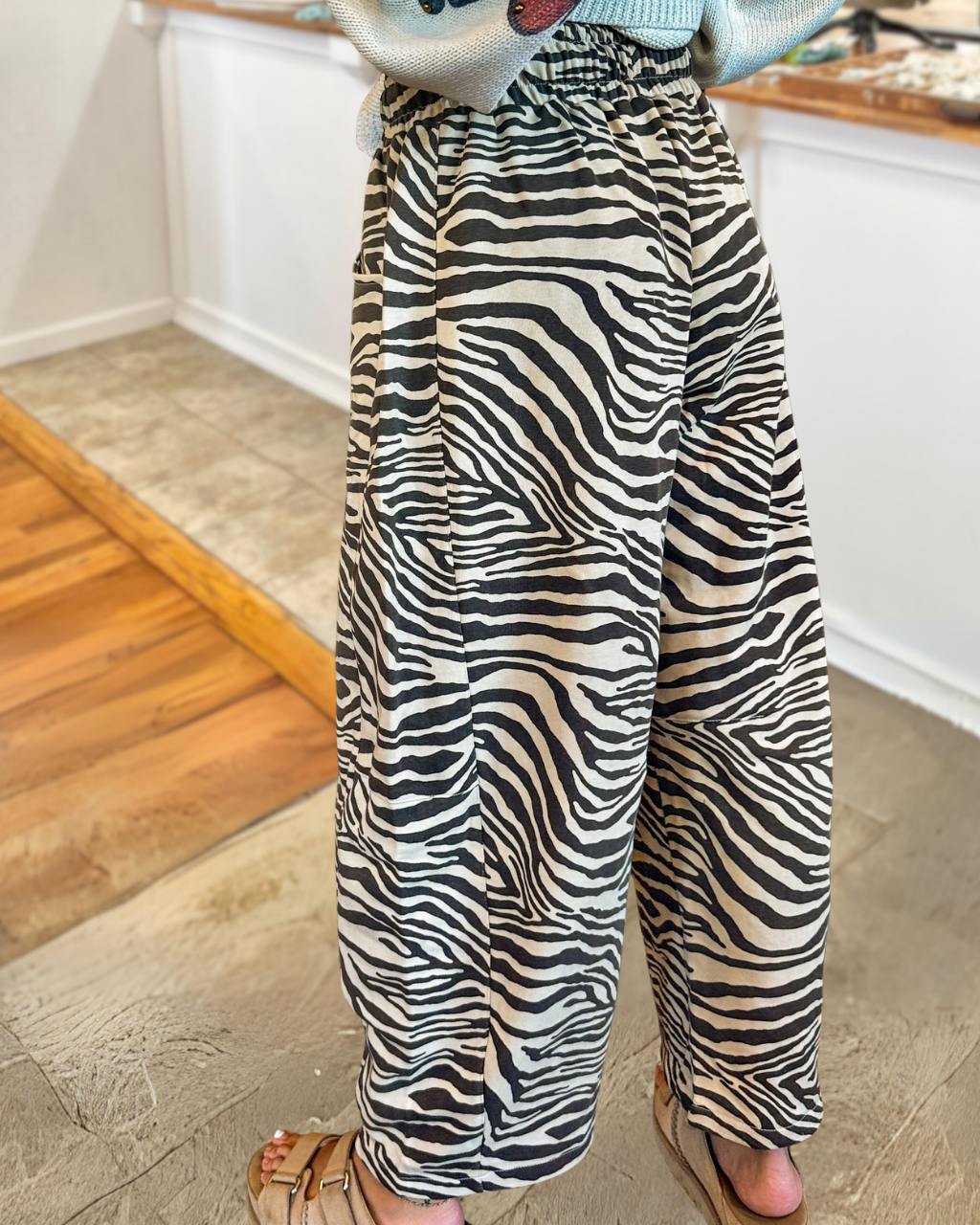 Loose Zebra Print Pants
