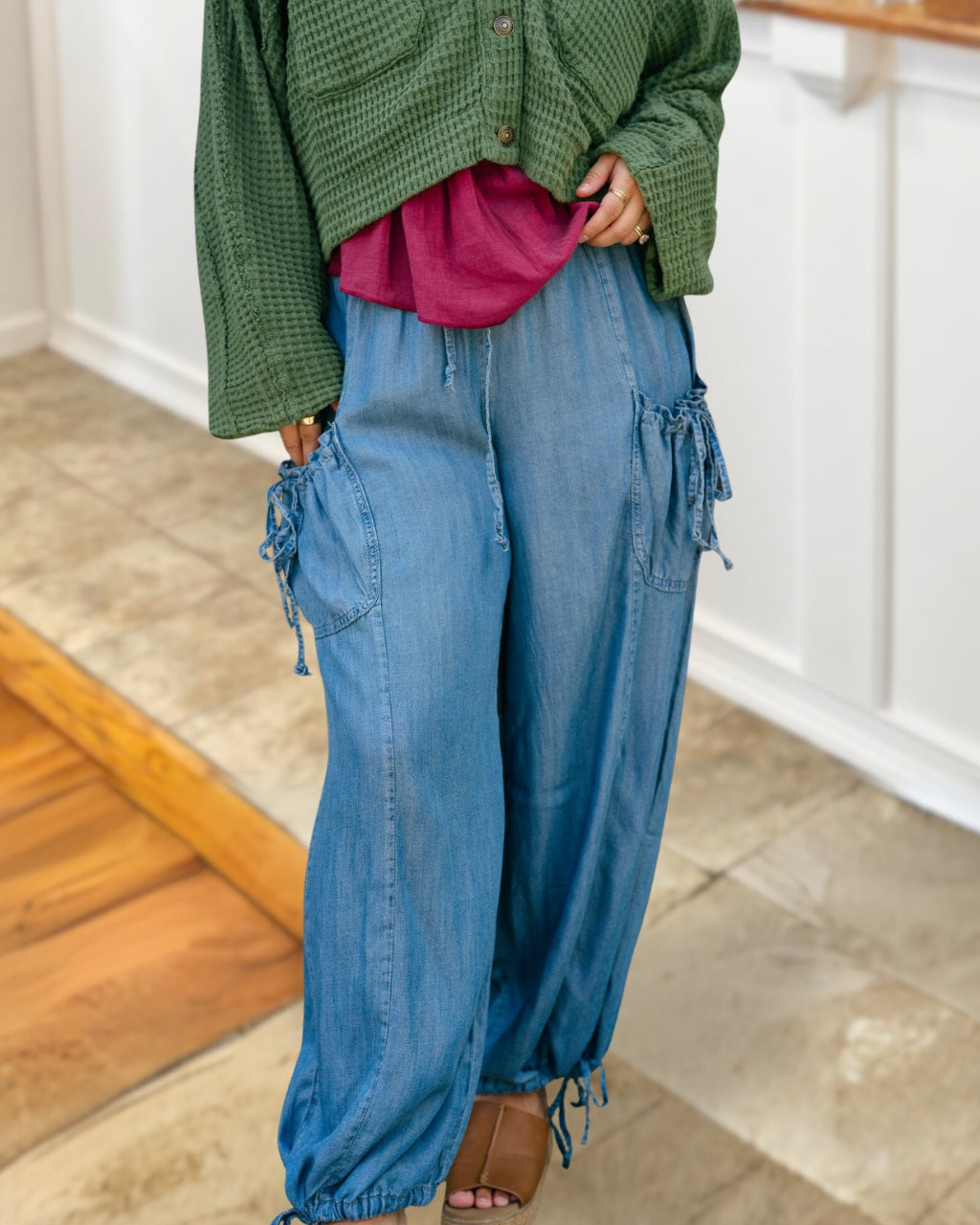 Tapered Denim Work Pants
