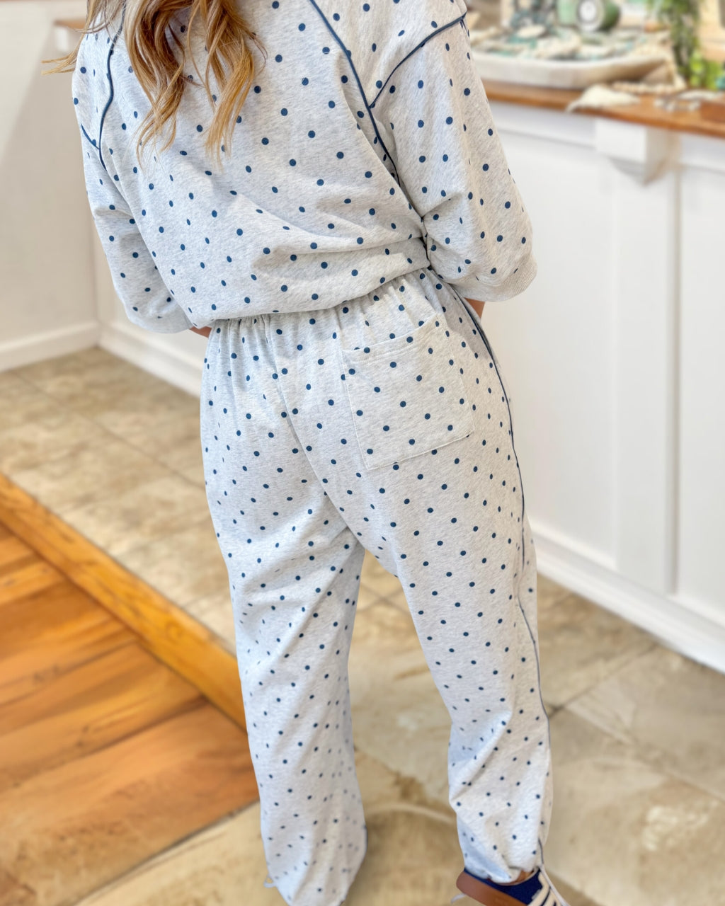Terry Soft Polka Dot Set