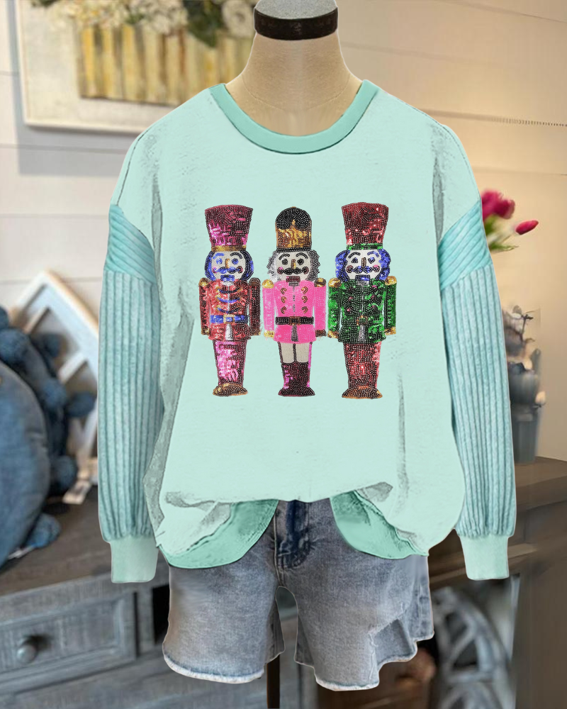 Fun Nutcracker Sequin Sweatshirt