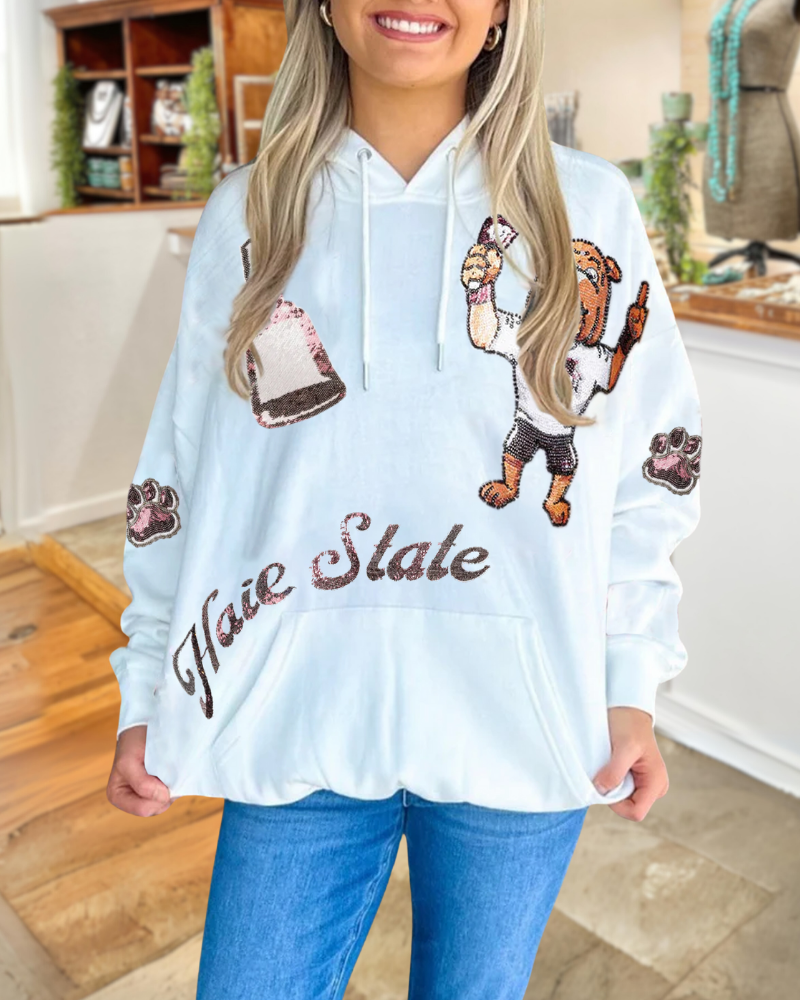 MSU State Bulldogs Sequin Hoodie
