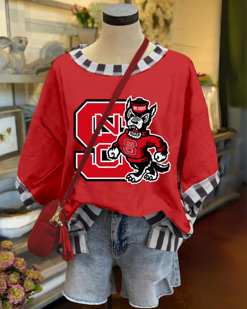 NC State Striped Trim T-shirt