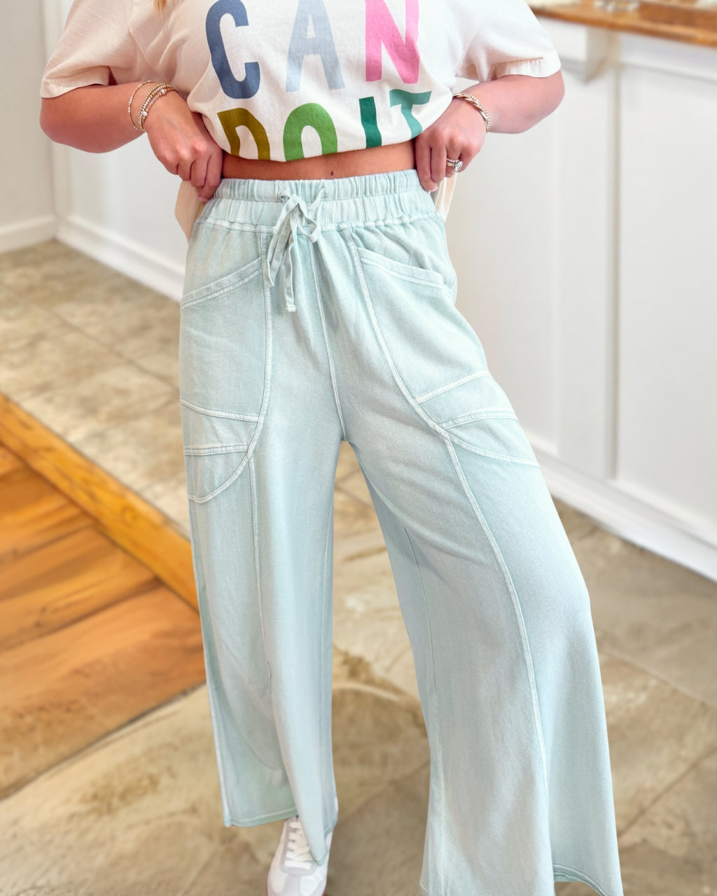 Lived In Relaxed Washed Wide Leg Pants