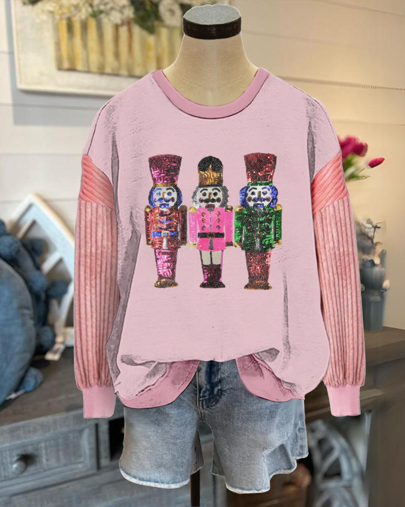 Fun Nutcracker Sequin Sweatshirt