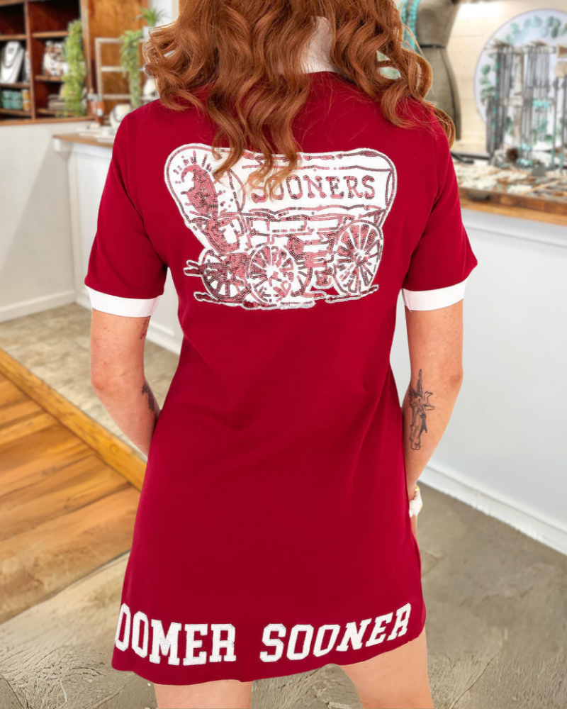 Oklahoma Sooners Printed Mini Dress