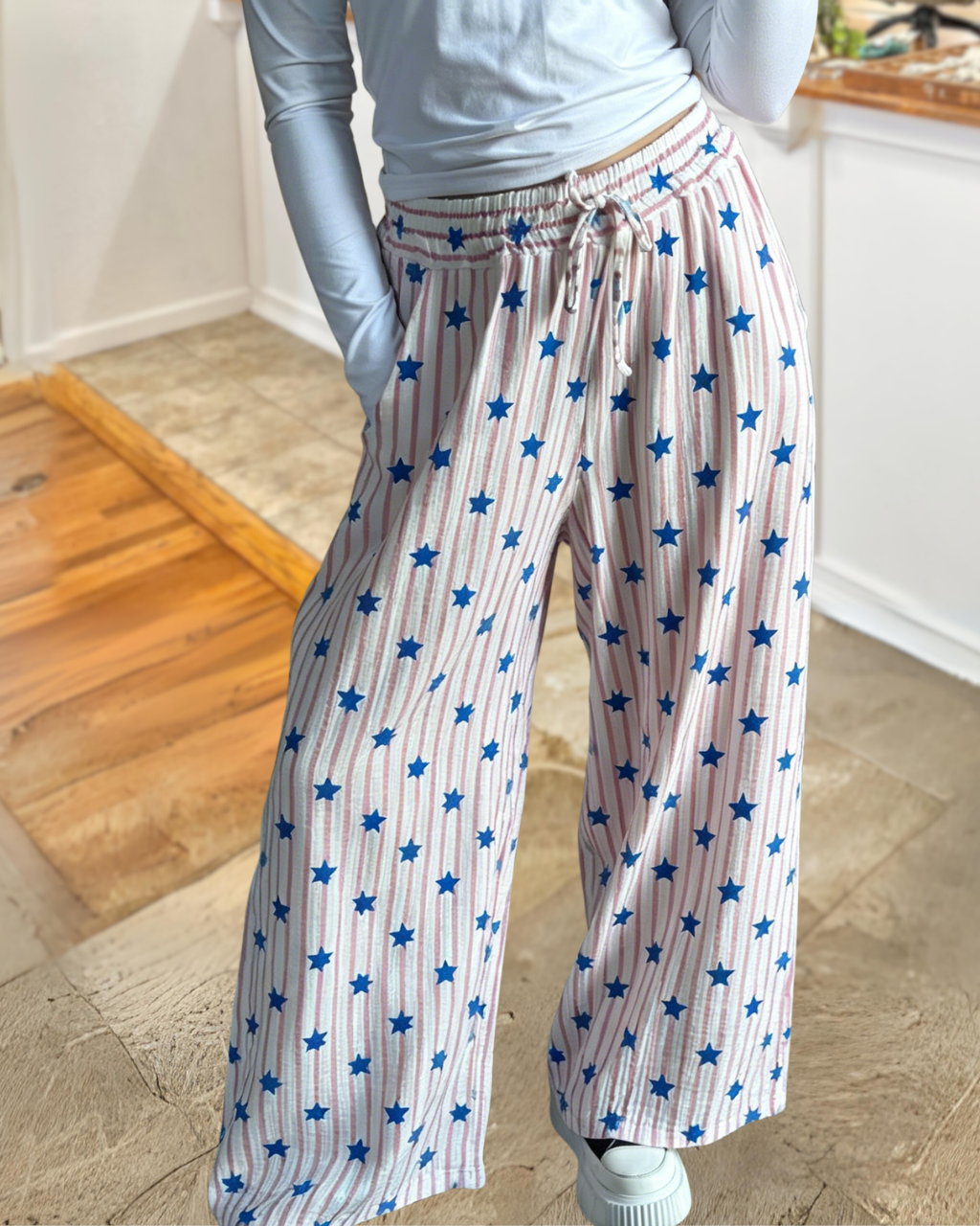 Casual Star Striped Pants