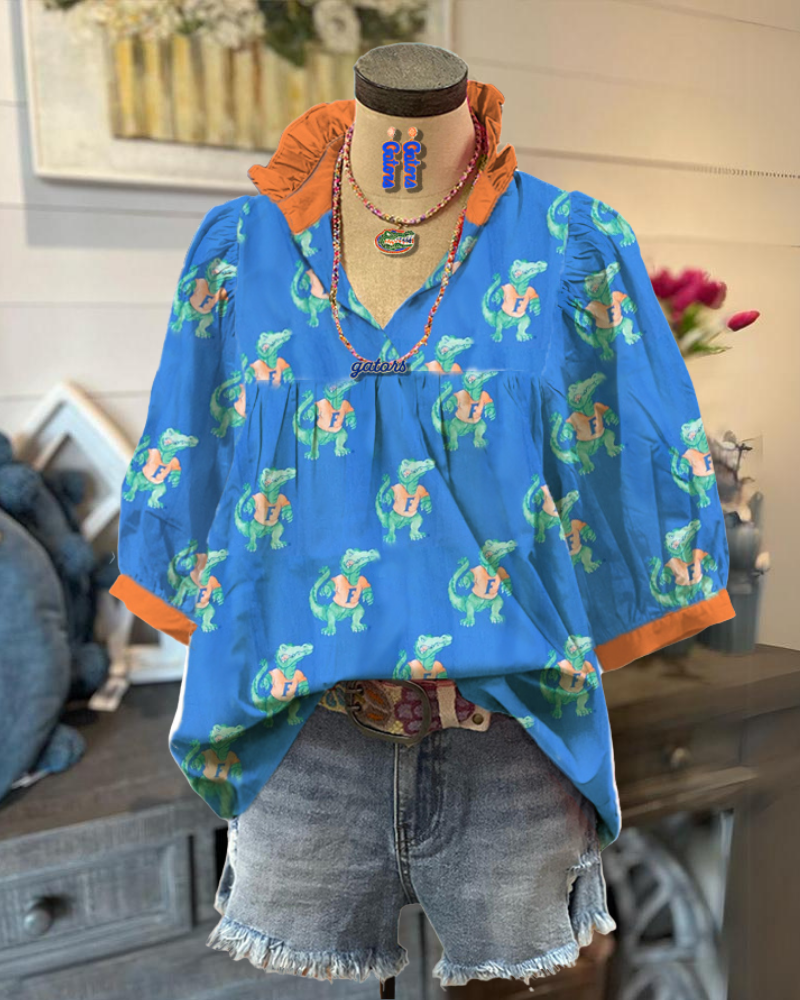 UF Gators Ruffle Top